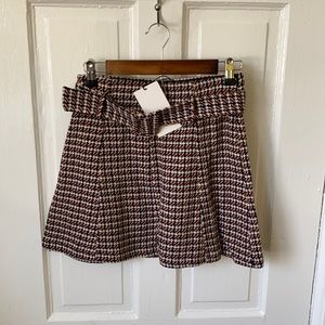 NEW WITH TAGS, Zara Plaid Mini Skirt, Size: M